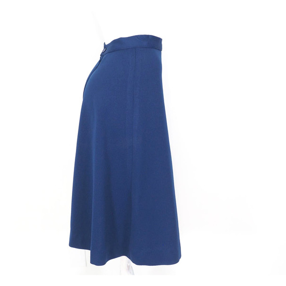 70s Vintage Blue Midi‎ Skirt High Waisted Full Shape Size 2/3 Waist 26 - Picture 7 of 11